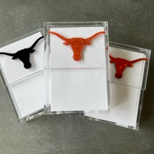 texas longhorn acrylic logo notepad