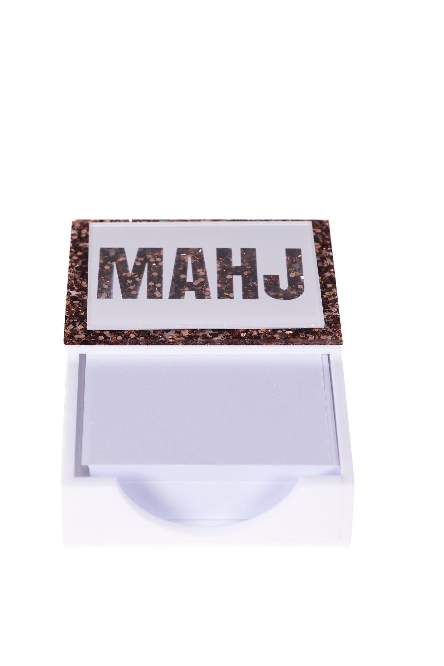 acrylic mahjong notepad holder for the mahjong lover. Available in all colors