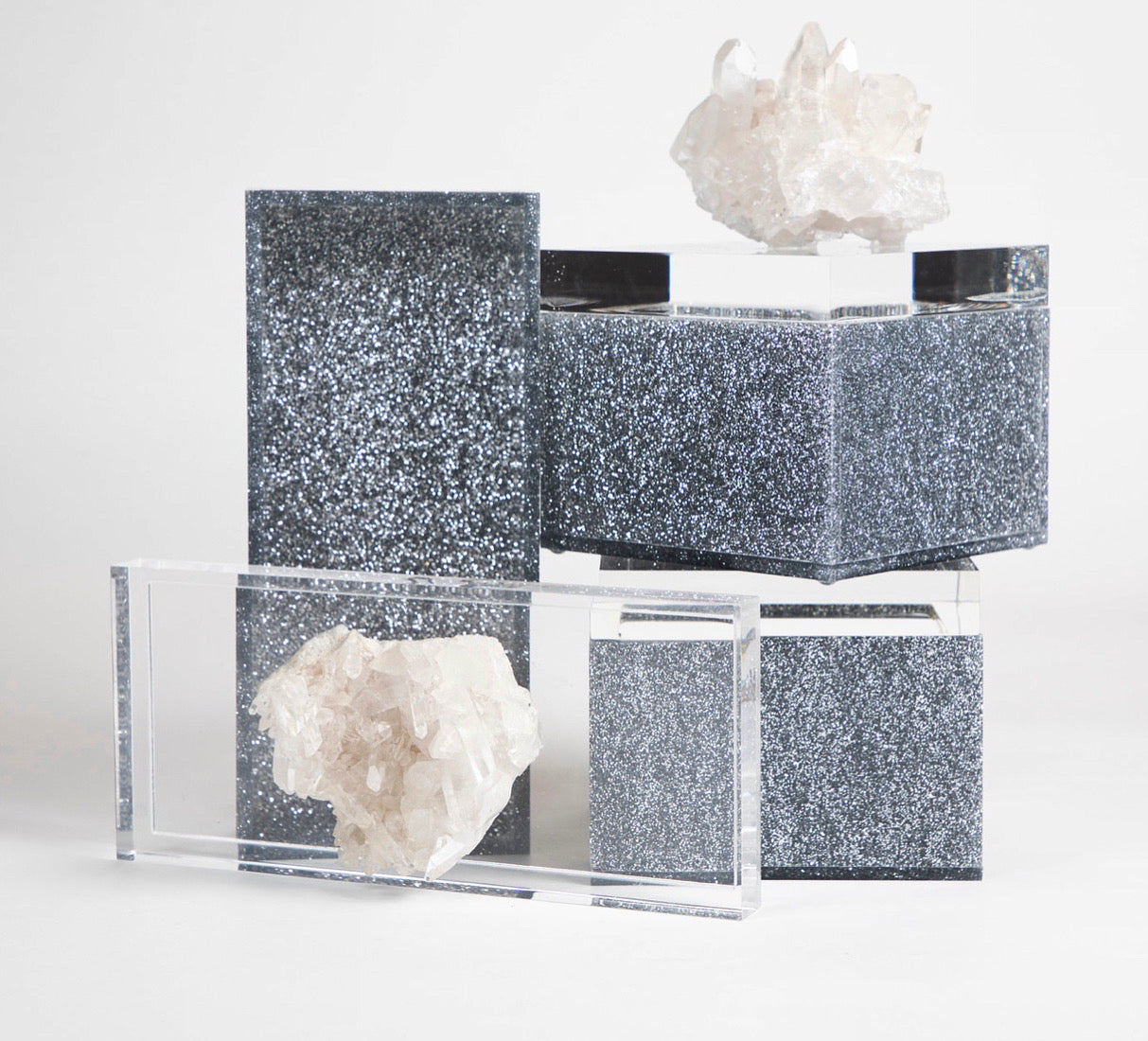 Silver Glitter Luminous Acrylic Box