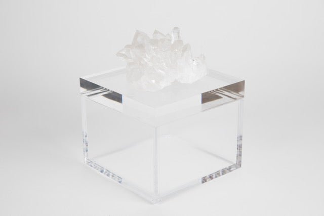 Clear Luminous Acrylic Box with Quartz