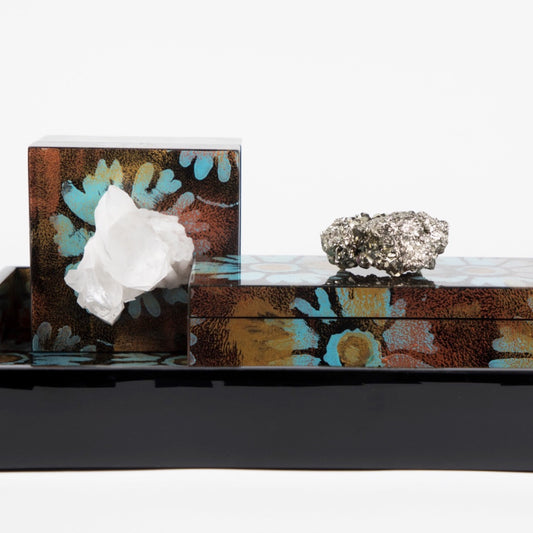 floral box lacquer with crystal