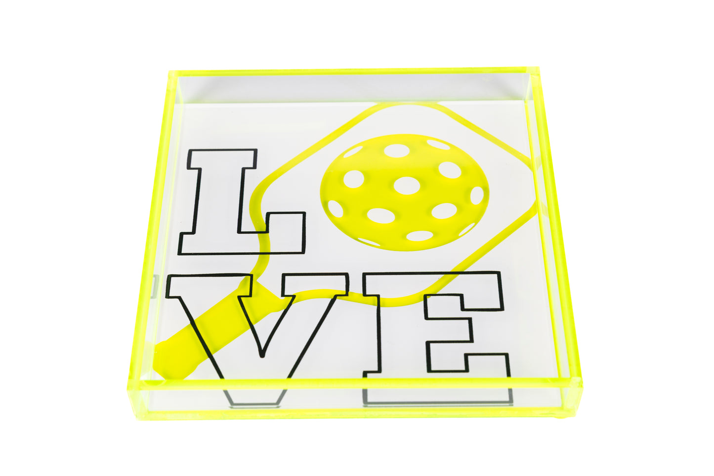 Acrylic square Pickleball tray