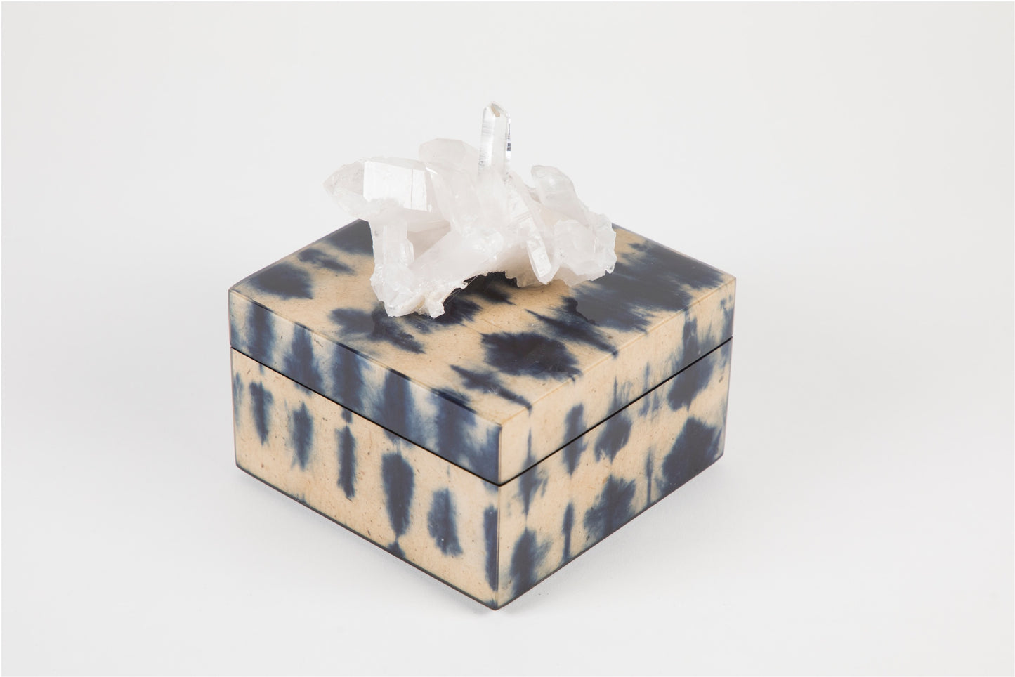 Blue Ikat Square Box