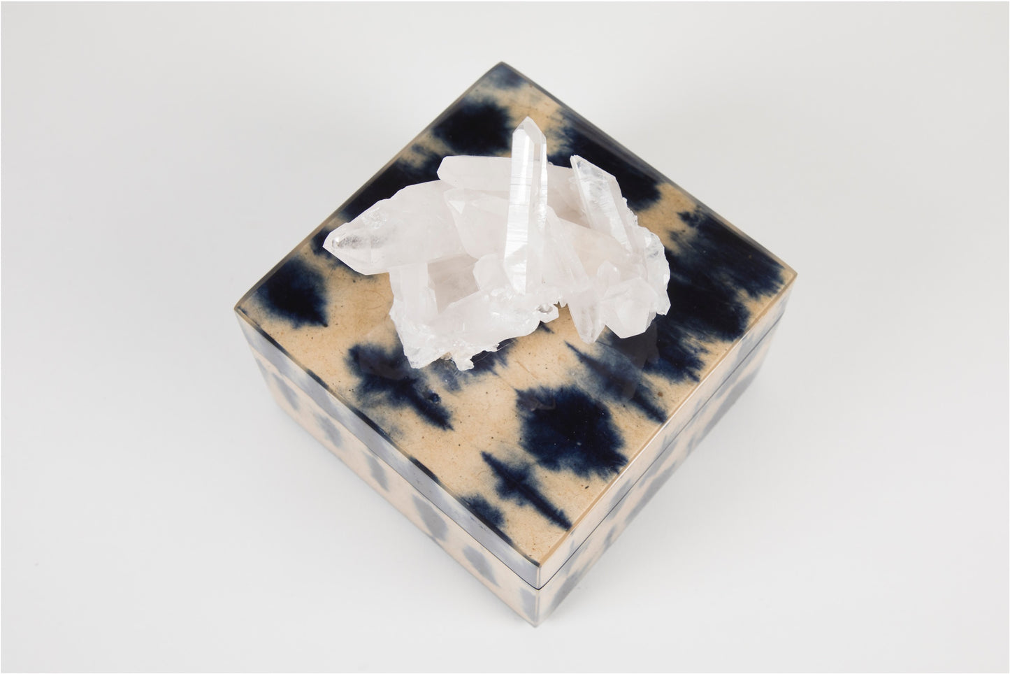 Blue Ikat Square Box