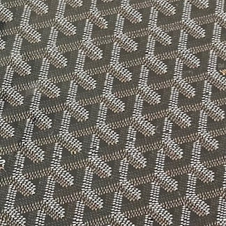 brown goyard mahjong set with tiles, carrying case and acrylic pushers