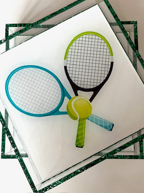 Acrylic square tennis tray