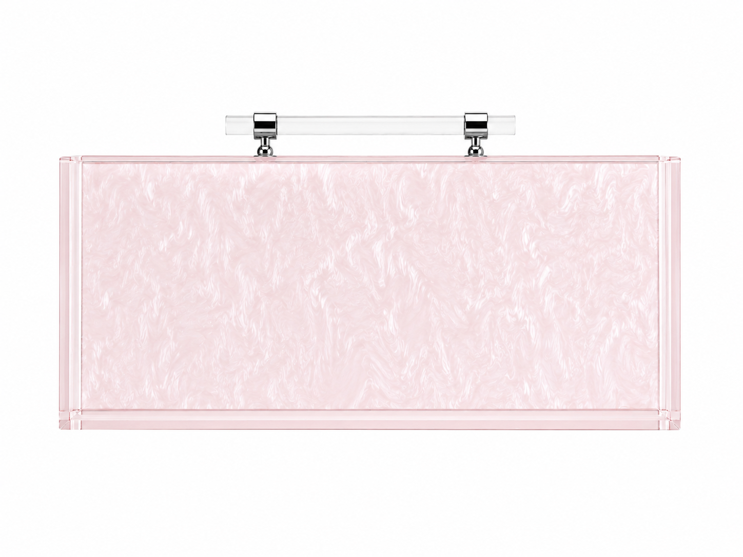 Pink marble mmahjong case with handle acrylic