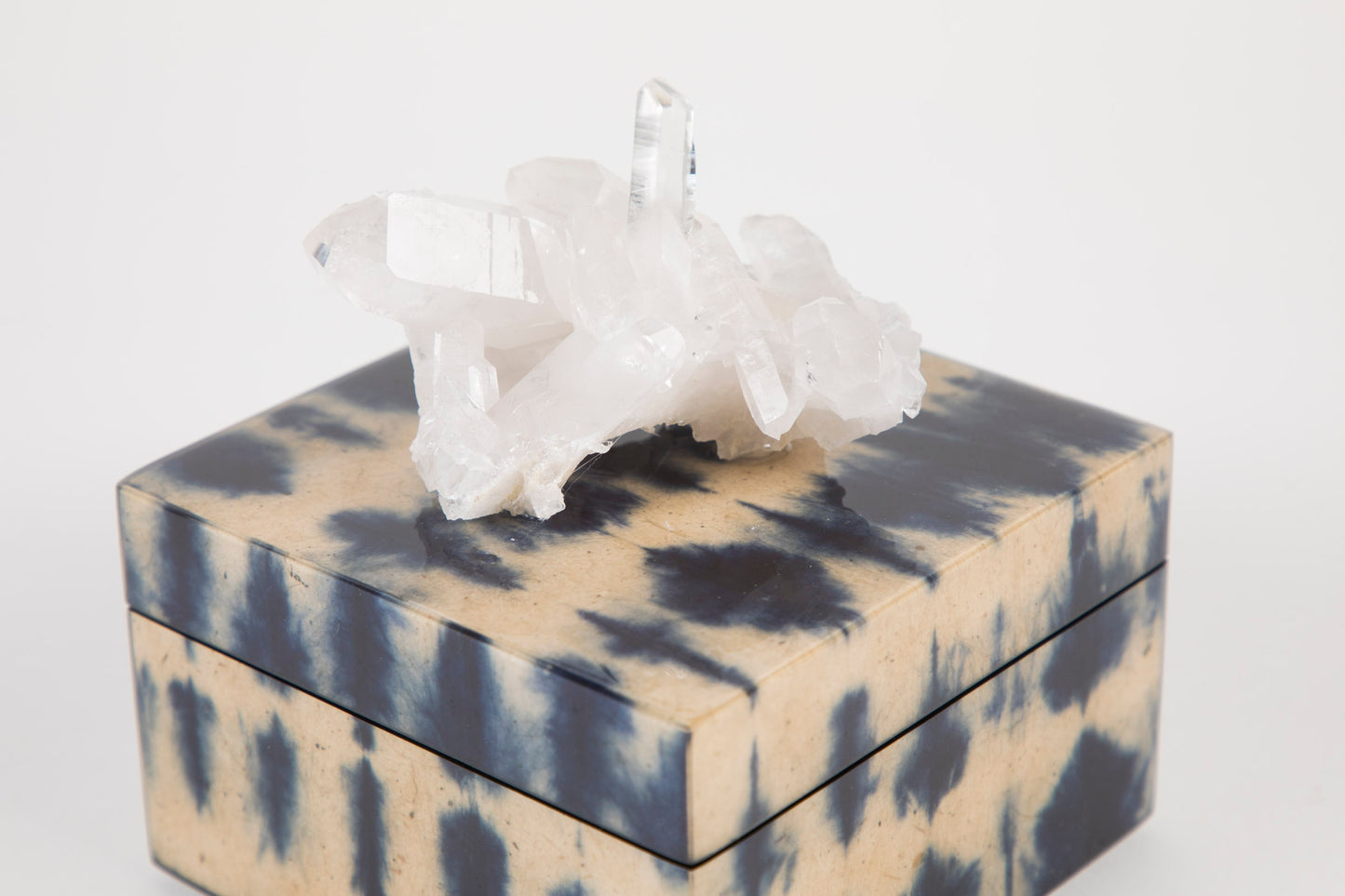 Blue Ikat Square Box