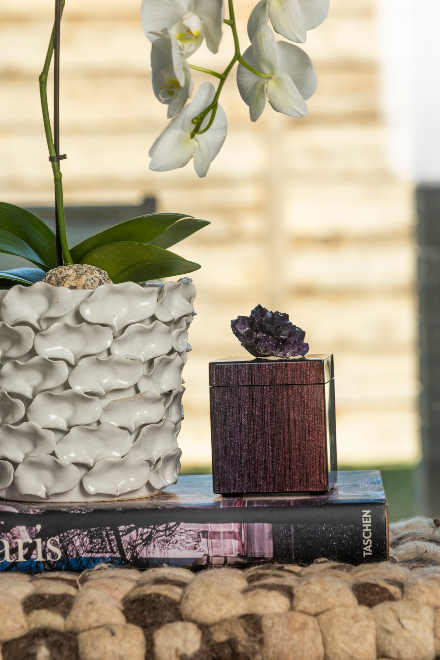 Ruby Ombre Box with Amethyst