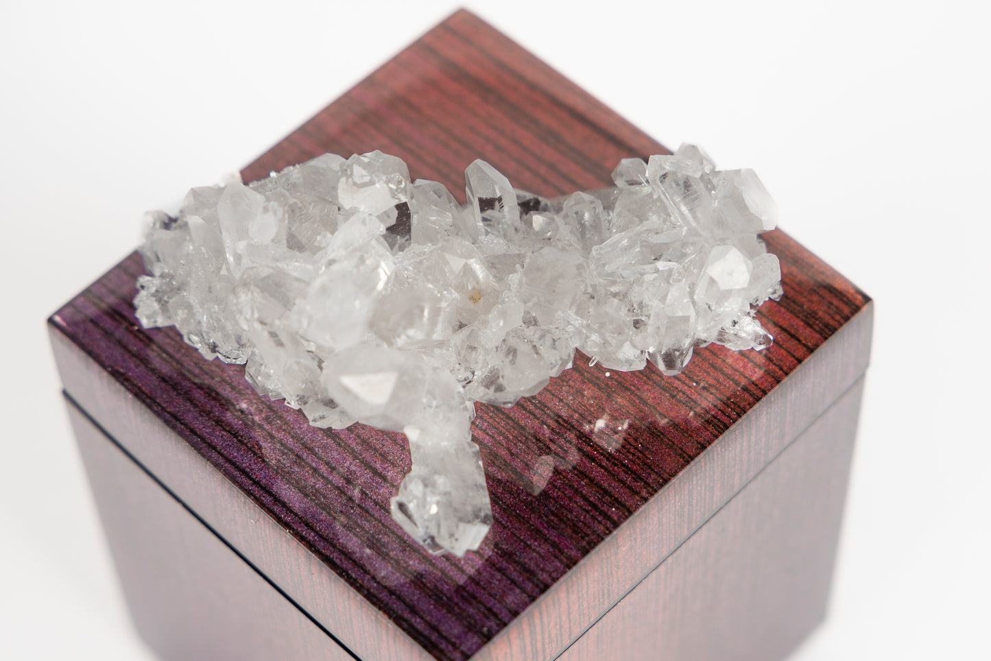 Ruby Ombre Box with Clear Quartz