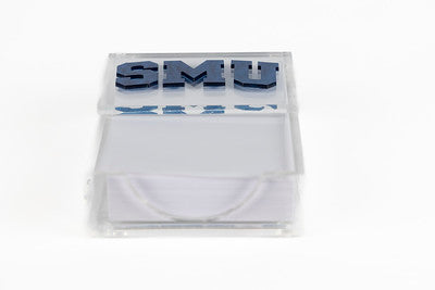SMU college acrylic notepad tray top