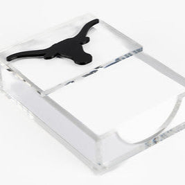 texas longhorn acrylic notepad black matte