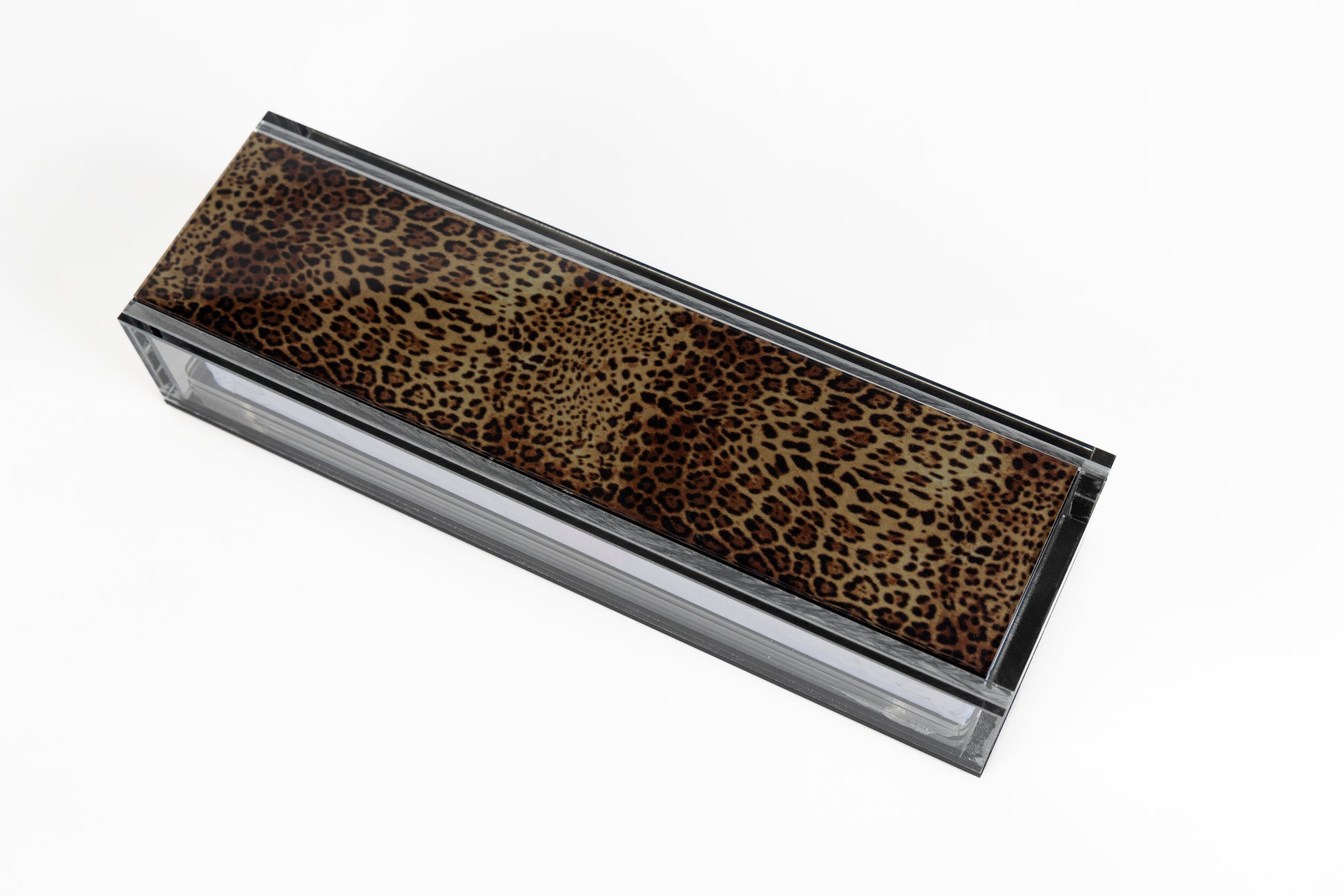 acrylic leopard rummikub set top and side