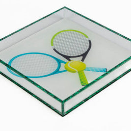 acrylic square tennis tray side