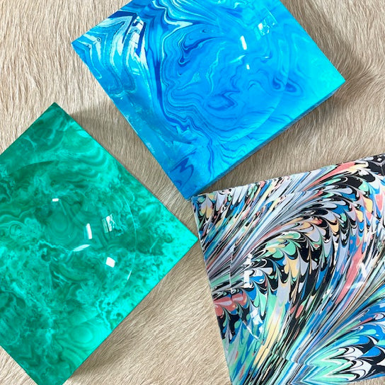 assorted acrylic candy bowls