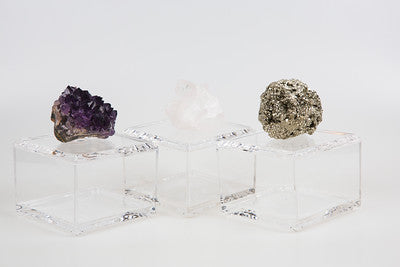 clear acrylic 4x4 box with crystal topper side