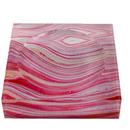 coral candy bowl acrylic front view