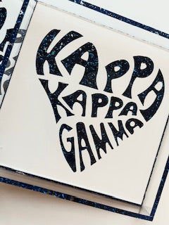 kappa kappa gamma acrylic tray with heart 