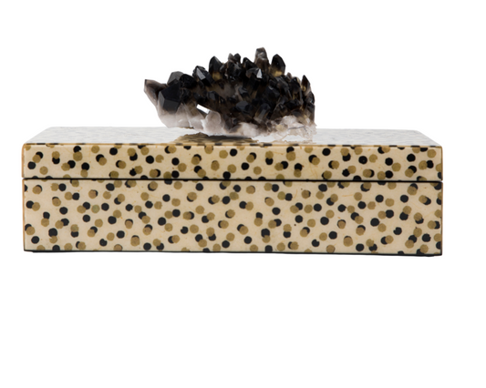 lacquer dalmation box with quartz front