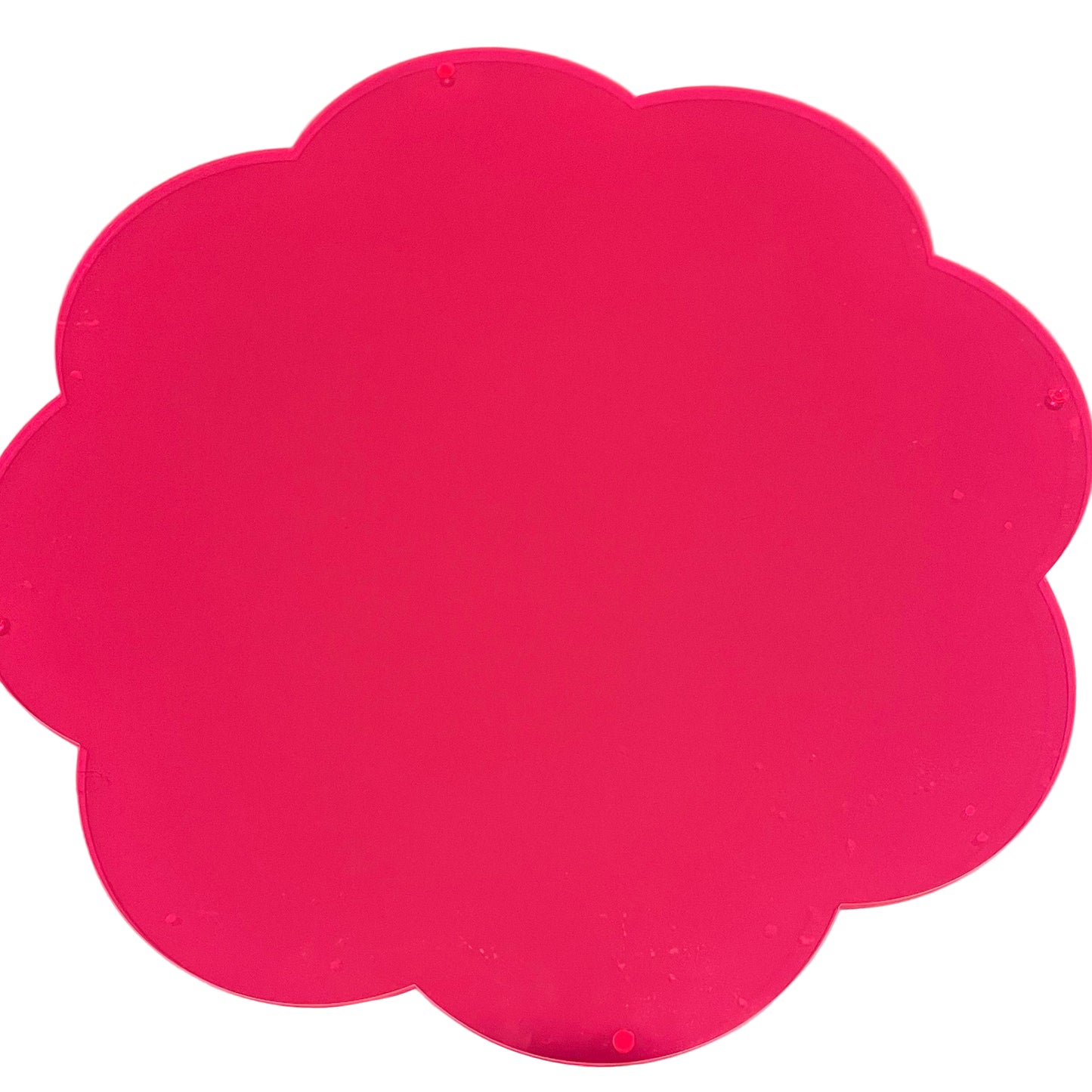 neon pink acrylic scallop placemat