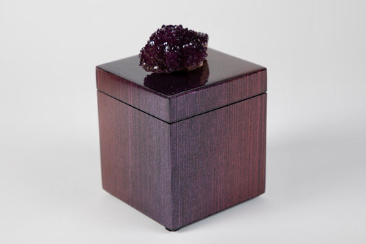 ruby lacquer box with amethyst