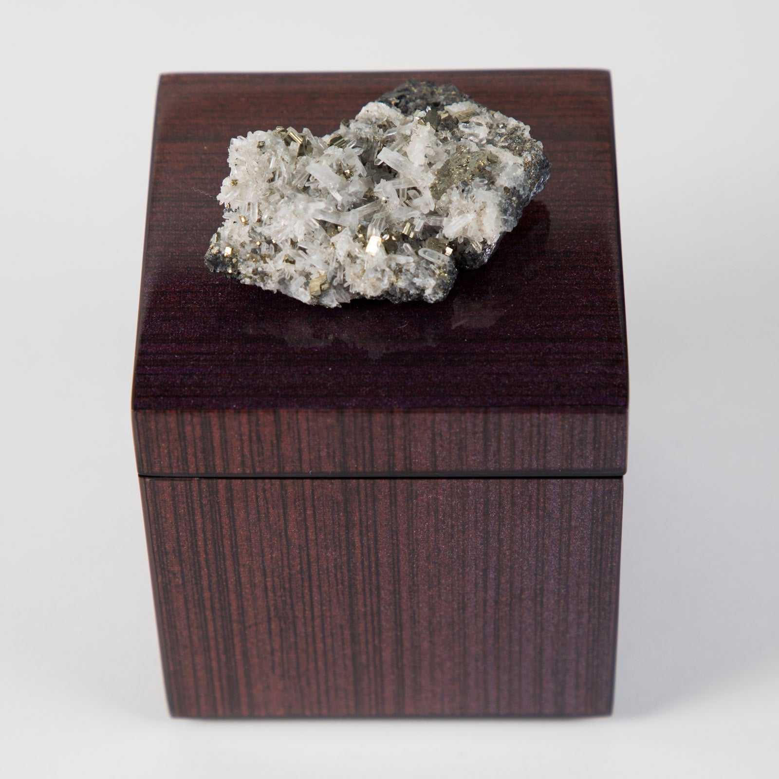 ruby ombre lacquer box top with crystal