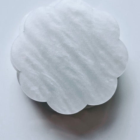 set of 4 scallop white acrylic coaster set of 4