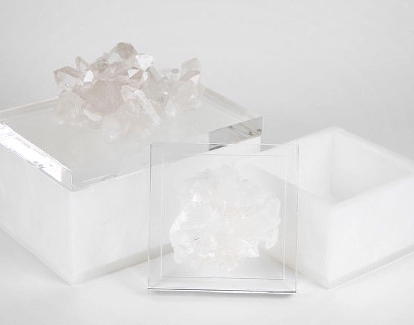 Marble White Luminous Acrylic Box