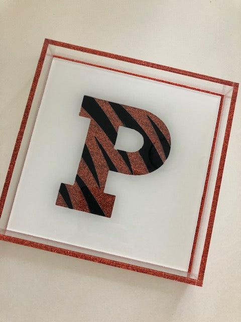 college acrylic logo tray