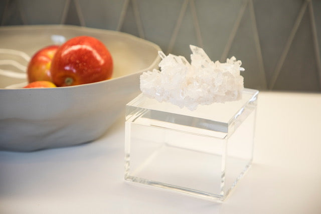acrylic box with quartz 