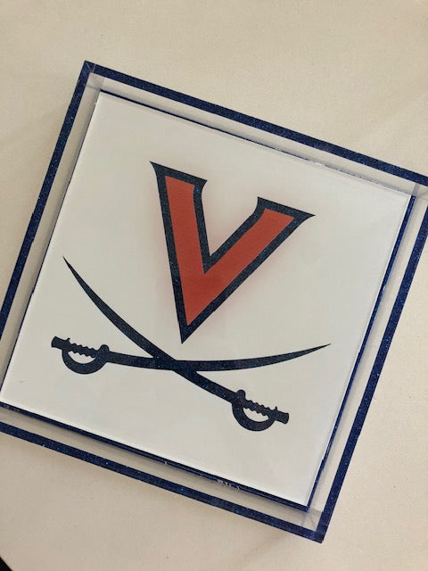 college acrylic logo tray