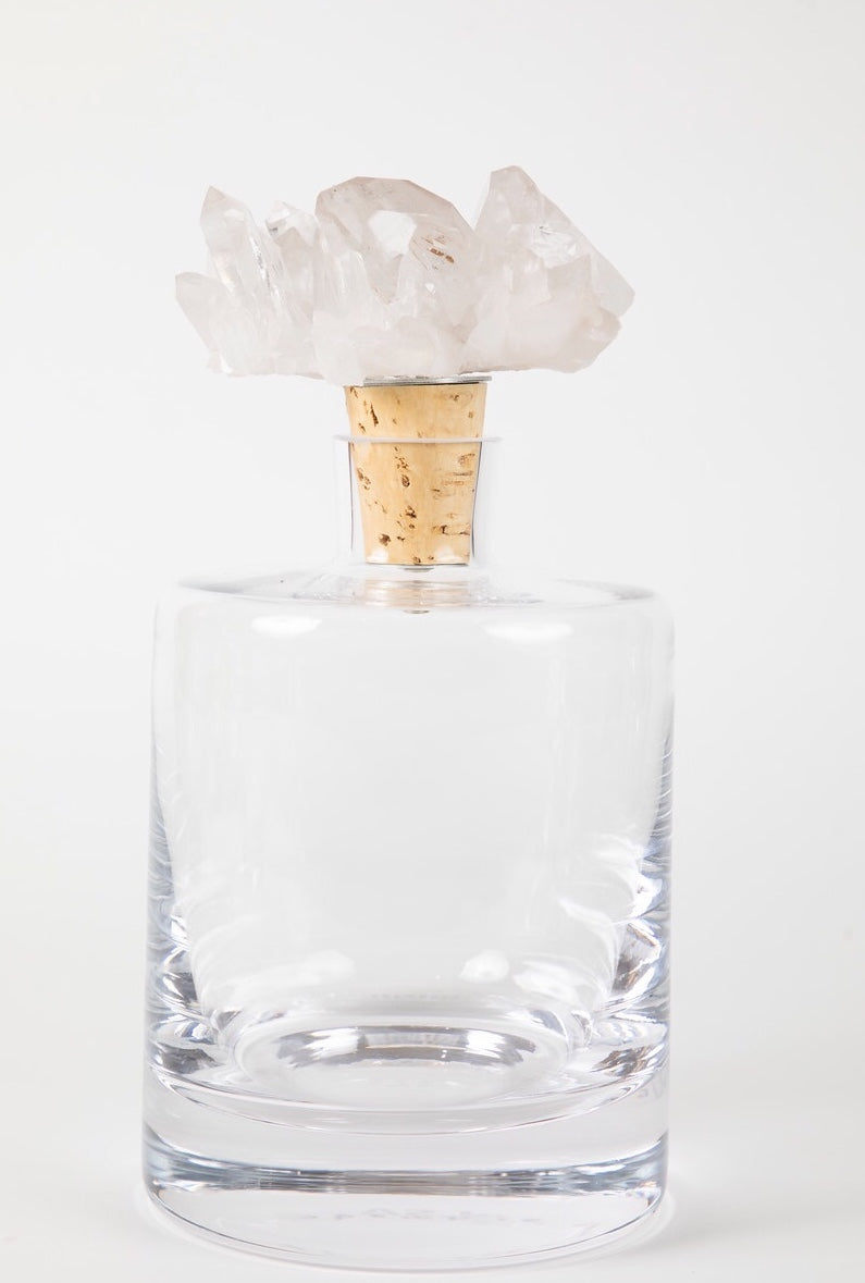 Glass Flask with crystal stopper