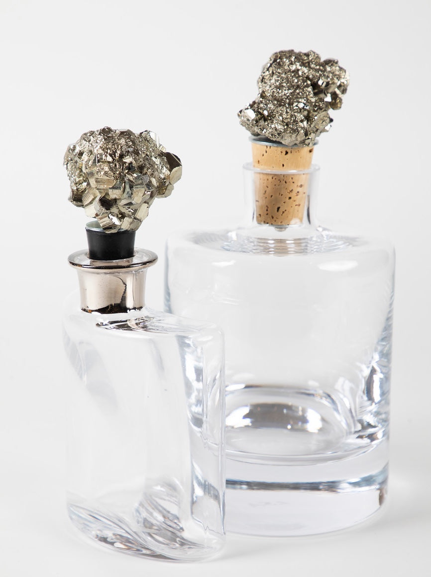 Glass Flask with crystal stopper