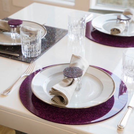 Gorgeous 15 inch round acrylic placemats 