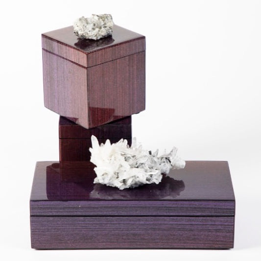 ruby ombre lacquer 3x3 box with crystal